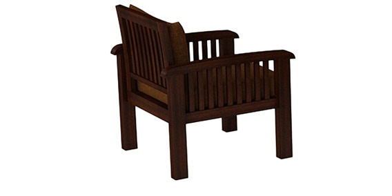 Atlantis Teak Wood Sofa Set (3+1+1) in Mahogany Finish